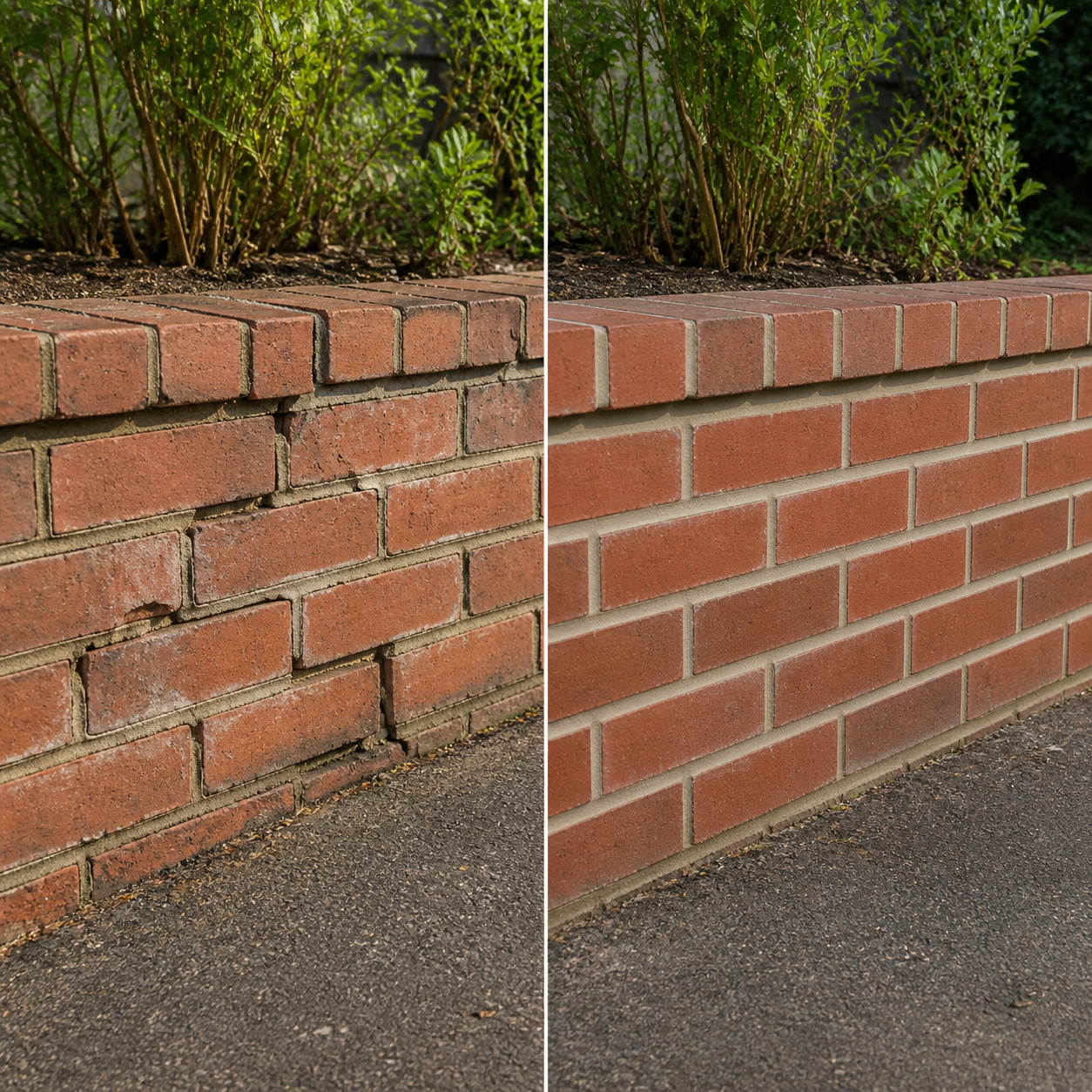 Brick work before and after example