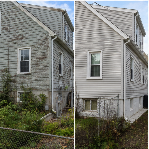 Siding before and after example